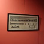 Oude lijst tekening bouw Waterloo Bridge London 71 x 35,5 cm, Huis en Inrichting, Woonaccessoires | Schilderijen, Tekeningen en Foto's