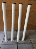 Tafelpoten wit ca 70cm lang en 5cm diameter (4 stuks), Tafelpoot, Gebruikt, 50 tot 100 cm, Rond