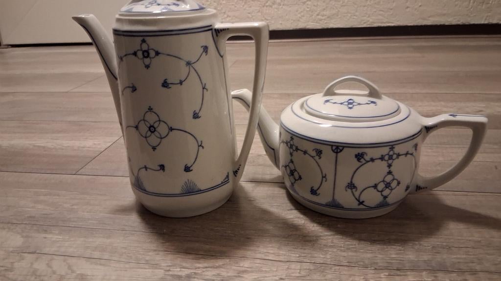 Koffie- en theekan Saksisch blauw., Antiek en Kunst, Ophalen