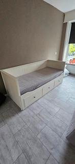 Ikea Hemnes Uitschuifbed, Huis en Inrichting, Slaapkamer | Bedden, Ophalen, Gebruikt, Wit, Tweepersoons
