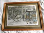 Anton Pieck Tekening Paarden Tram in Sneeuw., Ophalen