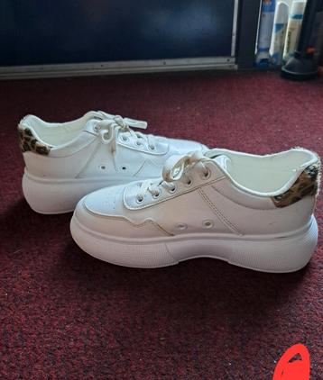Guts en Gusto platform Sneackers Wit tijger panter print 38 beschikbaar voor biedingen