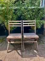 Teakhouten tuinstoelen inklapbaar, Tuin en Terras, Tuinstoelen, Ophalen, Gebruikt, Teakhout, Inklapbaar