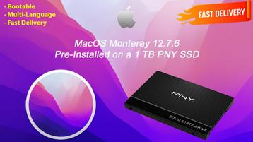 macOS Monterey 12.7.6 VoorGeïnstalleerde PNY SSD 1 TB OSX beschikbaar voor biedingen