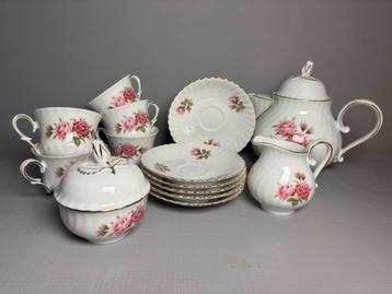 Porseleinen Theeservies – Moorrose Ba 111 – Vintage beschikbaar voor biedingen