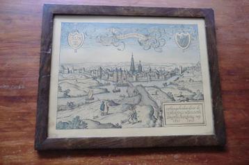 houten lijst met afbeelding van Den Bosch / B.W.M. 1841 1941 beschikbaar voor biedingen