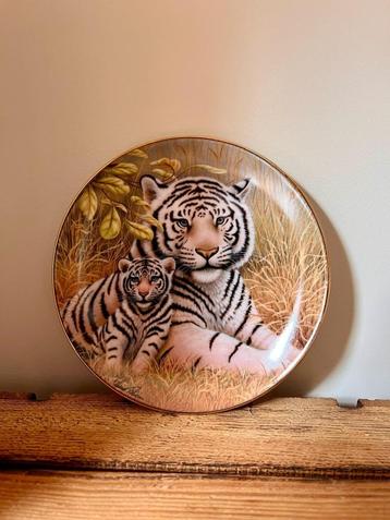 franklin mint witte tijger wildlife verzamelbord vintage