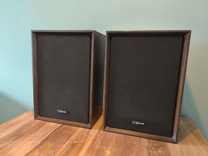 Toshiba SS-24 Vintage Boekenplank Speakers - Jaren '70, Audio, Tv en Foto, Luidsprekers, Gebruikt, Front, Rear of Stereo speakers