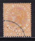 811 – Straits Settlements michel 13a gestempeld Koningin Vic, Postzegels en Munten, Postzegels | Azië, Zuidoost-Azië, Ophalen of Verzenden