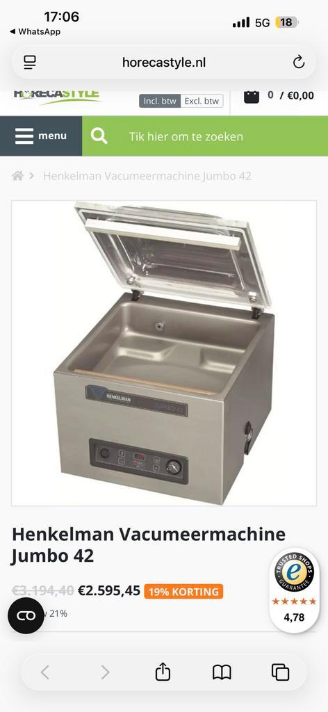 Henkelman Jumbo 42 NIEUW in doos, Huis en Inrichting, Keuken | Keukenbenodigdheden, Ophalen of Verzenden