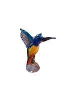 Glazen ijsvogel beeld, Ophalen, Zo goed als nieuw, Vogel, Beeldje of Figuurtje