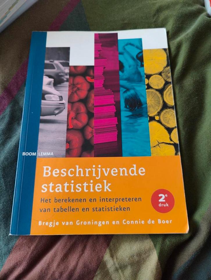 Beschrijvende statistiek - B. Van Groningen & C. De Boer, Boeken, Psychologie, Gelezen, Overige onderwerpen, Ophalen of Verzenden