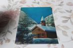 3D Stereo Postkaart - Houten Kerk in de Bergen, Sneeuw, CH, Verzenden, 1960 tot 1980, Ongelopen, Feest(dag)