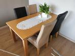 6 Eetkamerstoelen met tafel, Huis en Inrichting, Ophalen, Zo goed als nieuw, 4 tot 6 stoelen