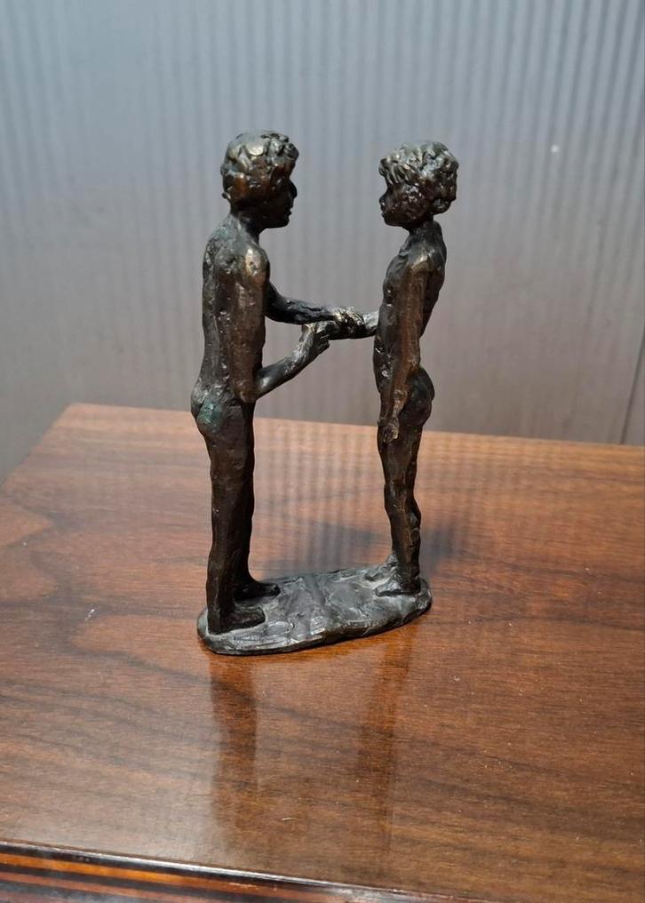 Pracht brons beeldje Astrid Veldhuyzen - Koppen. Zie omschr,, Antiek en Kunst, Kunst | Beelden en Houtsnijwerken, Ophalen