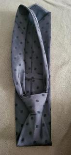 Grijze stropdas met patroon - 100% polyester, Ophalen of Verzenden, Gedragen, Grijs, Met patroon