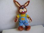 grote pluche koos konijn met tuinbroek shirt en pet van 47cm, Ophalen of Verzenden, Zo goed als nieuw, Konijn