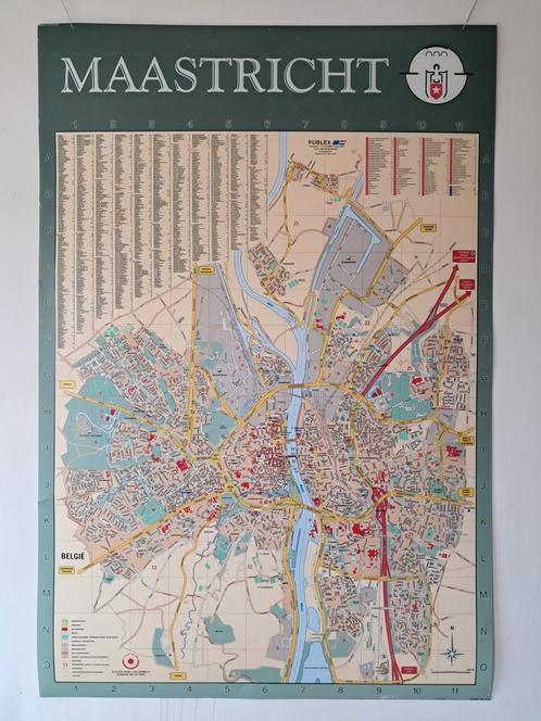 Leuke en superzeldzame grote stadskaart van Maastricht, Antiek en Kunst, Curiosa en Brocante, Ophalen