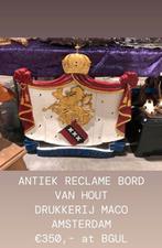 OUD RECLAME BORD UIT AMSTERDAM, Ophalen, Gebruikt, Reclamebord