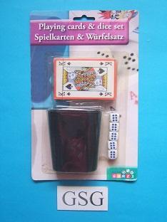 Speelkaarten & dobbelset nr. 71057-00, Hobby en Vrije tijd, Gezelschapsspellen | Kaartspellen, Nieuw, Ophalen
