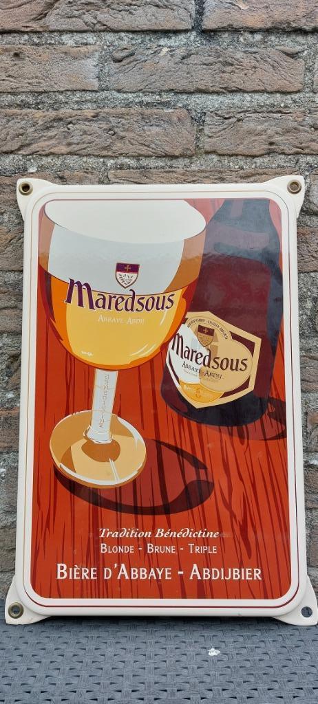 Emaillebord Maredsous, Verzamelen, Biermerken, Nieuw, Reclamebord, Plaat of Schild, Overige merken, Ophalen of Verzenden