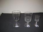 3 Oude glazen, Antiek en Kunst, Antiek | Glas en Kristal, Ophalen of Verzenden