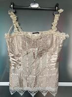 Boho beige Corset in Satin and Lace, Beige, Maat 42/44 (L), Ophalen of Verzenden, Zo goed als nieuw