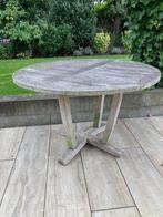 Ronde houten Tuintafel (teak), Ophalen, Gebruikt, Rond, Teakhout