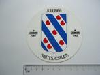 sticker oud Heineken Skutsjesilen 1984 friesland fries retro, Verzamelen, Verzenden, Zo goed als nieuw, Bedrijf of Vereniging