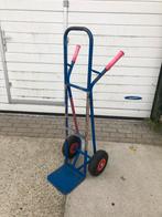 Steekwagen blauw hoog model, 60 tot 80 liter, Ophalen, Gebruikt, Steekwagen