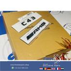 W205 C43 AMG LOGO SET ZWART EMBLEMEN SET Mercedes C KLASSE B, Gebruikt, -, Ophalen of Verzenden, -