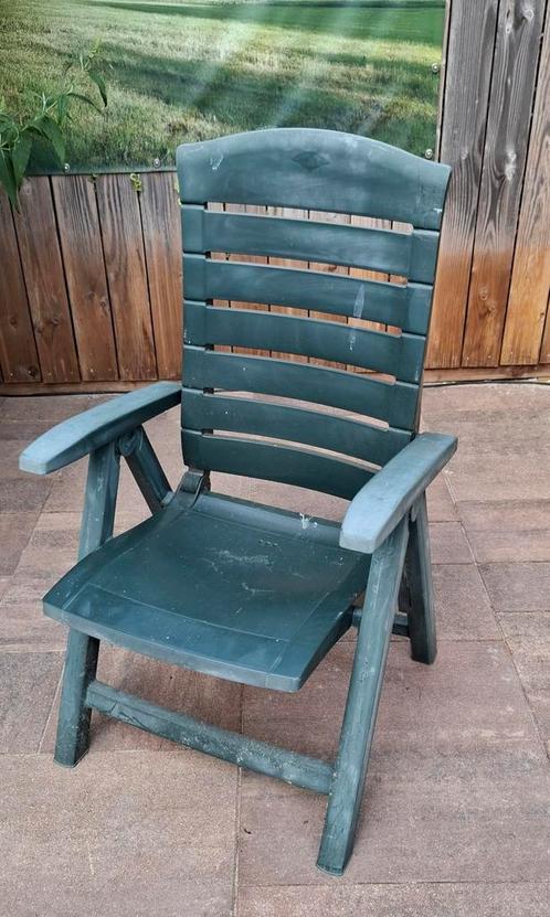 Aquarius tuinstoelen met verstelbare rugleuning groen, Tuin en Terras, Tuinstoelen, Gebruikt, Ophalen