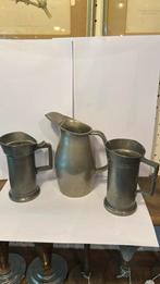 3 kannen tin, Antiek en Kunst, Antiek | Tin, Ophalen of Verzenden