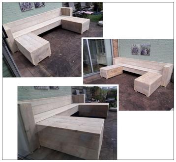 Loungebank, meubelen steigerhout op maat gemaakt.