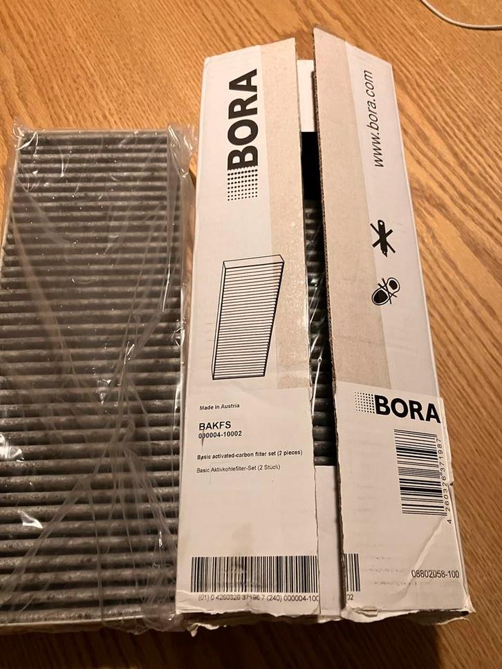 Nieuwe BORA BAKFS filters - 2 stuks, Witgoed en Apparatuur, Afzuigkappen, Nieuw, Inbouw, Overige typen, 600 tot 800 m³ per uur