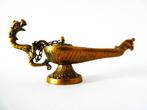 Messing Aladdin lamp olielamp met gravering handvat draak, Antiek en Kunst, Ophalen of Verzenden