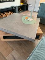 Moderne betonlook salontafel met hout merk Xooon, Huis en Inrichting, 100 tot 150 cm, Zo goed als nieuw, Minder dan 50 cm, Rechthoekig