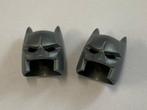 Partij 2x nieuwe mat zilveren Lego Batman helm