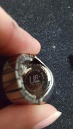 ring [343] met klok en diamantjes, Ophalen of Verzenden, 'T Olde Gre-j, Info@toldegrej.nl, Endepoelstraat 20f Didam