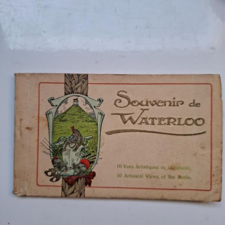 Ansichtkaarten boekje Souvenir de Waterloo, oud, Verzamelen, Ansichtkaarten | Nederland, Ongelopen, Noord-Holland, 1920 tot 1940