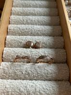 Pandora rose goud ring 2x + oorbel, Ophalen of Verzenden, Zo goed als nieuw, 17 tot 18, Dame