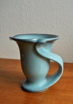 KLEINE Vintage Vaas Kan Blauw Turquoise Schoonhoven ? 15 cm, Ophalen of Verzenden