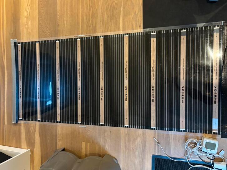 Vloerverwarmingsfolie incl thermostaat en vloersensor, Caravans en Kamperen, Caravan accessoires, Zo goed als nieuw, Ophalen
