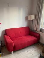 Bankje rood zacht bank sofa, Huis en Inrichting, Banken | Sofa's en Chaises Longues, 150 tot 200 cm, Gebruikt, Ophalen, Tweepersoons