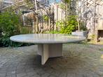 Vintage jaren 70s italianse travertine salontafel, Overige materialen, Gebruikt, 100 tot 150 cm, Ophalen of Verzenden