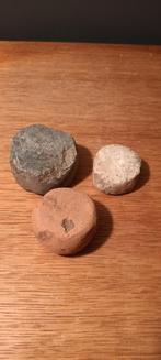3 Romeinse periode,  speelsten, 2 marmwr, 1 aardewerk., Antiek en Kunst, Ophalen of Verzenden
