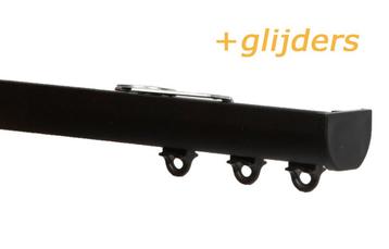 Decoline Gordijnrails 215 Deco Mat Zwart rollers,  2 stuks beschikbaar voor biedingen