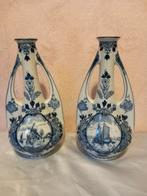 Antiek Delftsblauwe oorvazen decor 515, Ophalen of Verzenden