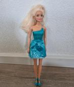 Barbie pop glitz mattel blauw jurk glitter party, Kinderen en Baby's, Ophalen of Verzenden, Zo goed als nieuw, Barbie