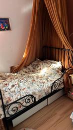 Minnen meegroeibed zwart, Ophalen of Verzenden, Zo goed als nieuw, 180 cm of meer, 70 tot 85 cm